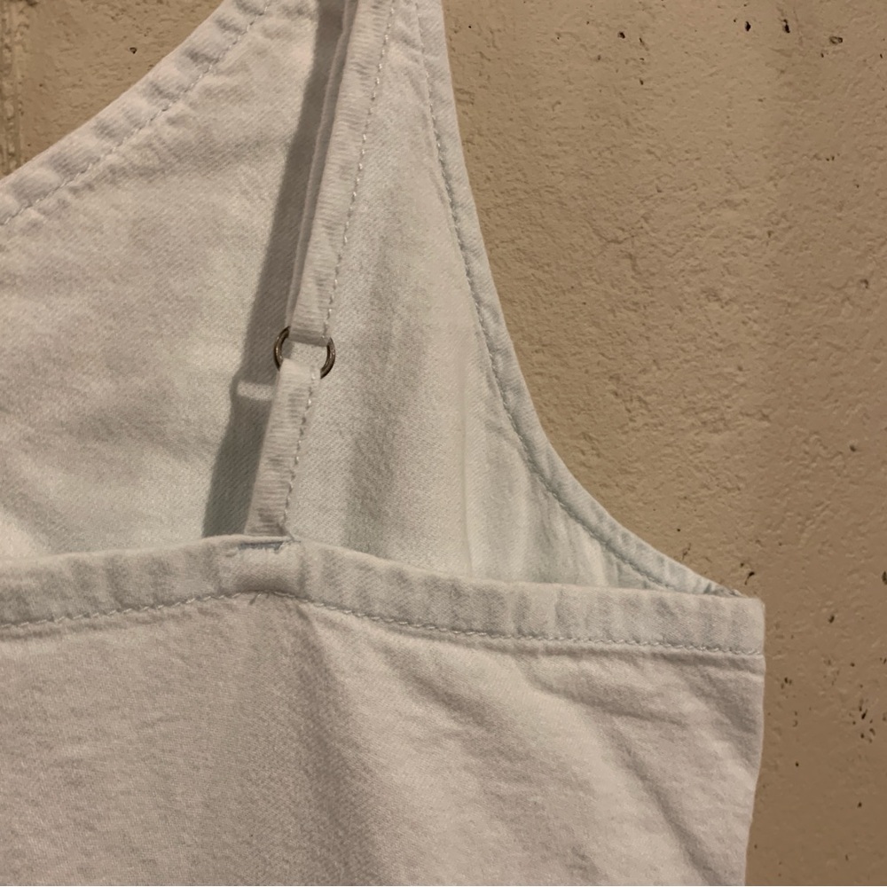 Pact Organic Cotton Midi Dress Spaghetti Strap Blue Size Large Sleeveless V Neck - Picture 8 of 8